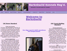 Tablet Screenshot of barknbwild.com